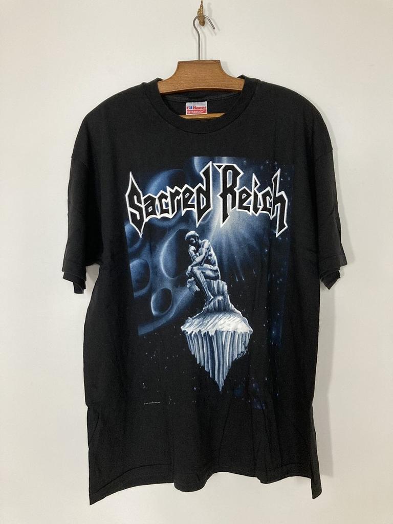 Vtg Sacred Reich 100% Cotton Black Shirt QT650 Unisex T-Shirt