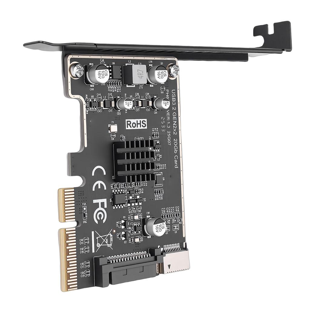 PCI Express Erweiterungskarte TYP E Front Typ C 20 Gbit/s PCIe zu USB 3 Serial ATA 15 PIN Erweiterungskarte Kompatibel mit PCIE X4 X8 X16