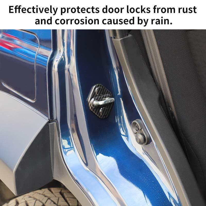 Car Decoration Accessories Door Lock Buckle Cover  For Suzuki Jimny 2019 Up 4-door Version ABS Plastic 