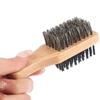 1X Mens Boar Bristle Hair Brush Wooden Curly Wave Brush Styling Beard Hairbrush