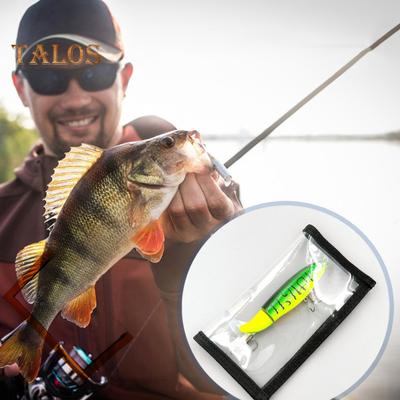 Custodia per Esche da Pesca in PVC Trasparente Copri Amo per Canna da Pesca Nastro di Fissaggio Porta Esche da Pesca Protettore Pochette Portaoggetti Accessori da Pesca