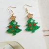 Acrylic Green Monster Apple Christmas Dangle Earrings | DIY European-American Style