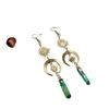 Quartz Crystal Moon And Sun Earrings In Alloy With Electroplated Finish For Stylish Men And Women