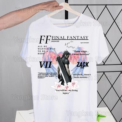 Final Fantasy 7 FF7 Street Style Ležérní Krátký Rukáv Unisex Tričko O-výstřih Pánské Tričko Košile