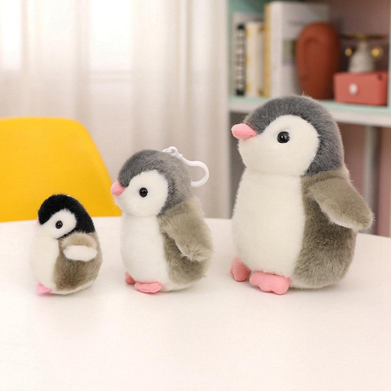 Cute simulated little penguin pendant can be plush toy doll emperor penguin doll girl bag keychain pendant