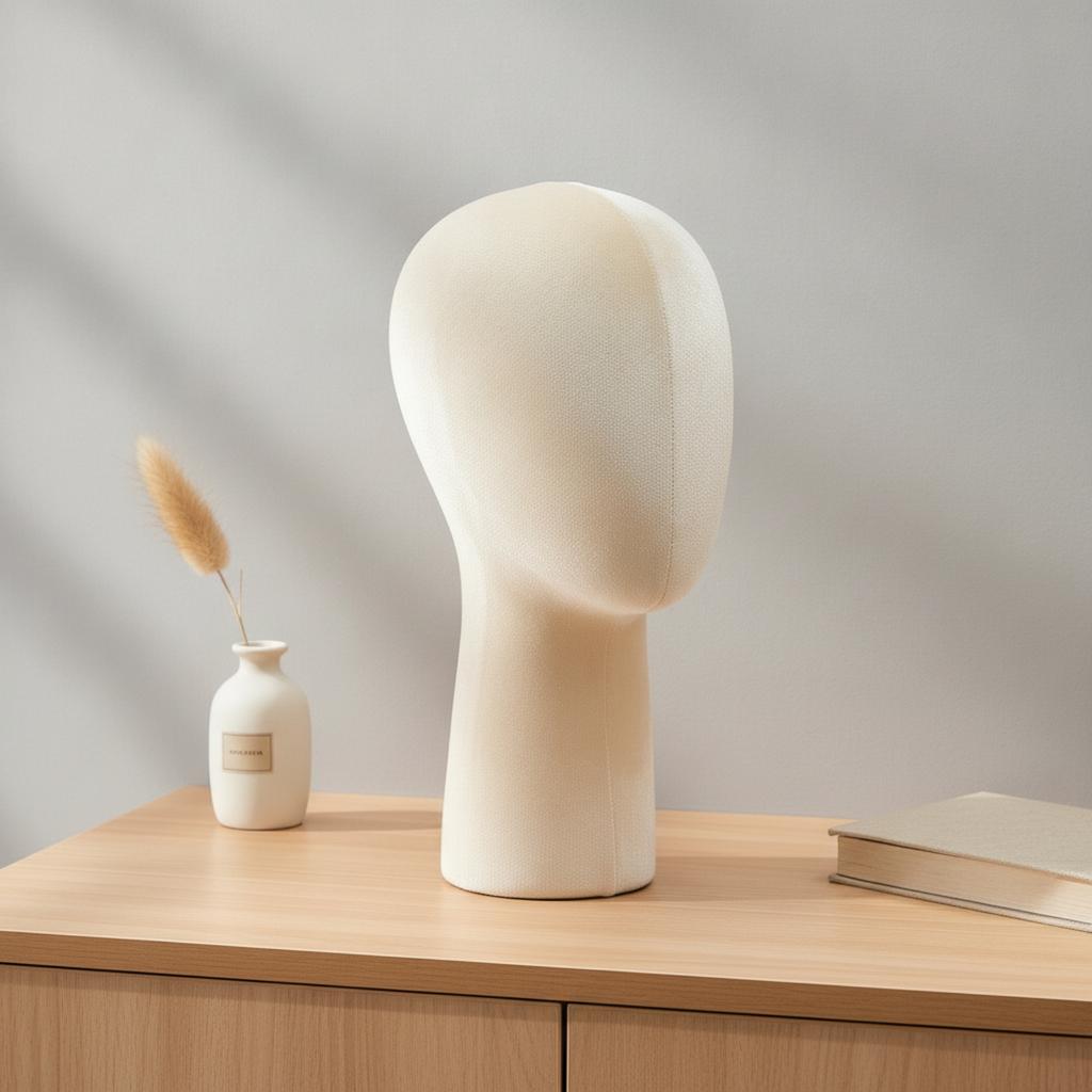 Mannequin Bust Tabletop Hat Display Stand Hairpiece Stand Smooth Long-Lasting for Hairstylists, Salons, Boutiques