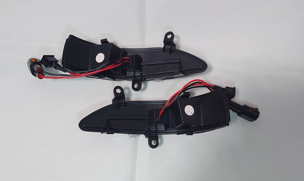 Compatible Subaru LED Flowing Door Mirrors with Clear Sequential Turn Signals for Stella and with Bulb Warning Set of 2 Hotimp® Lenses, Impreza, WRX,