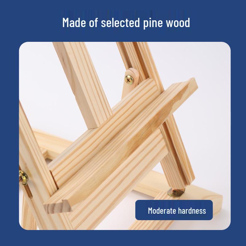 Portable Foldable Solid Wood Art Student Easel: Desktop Drawing Board and Artwork Display Stand