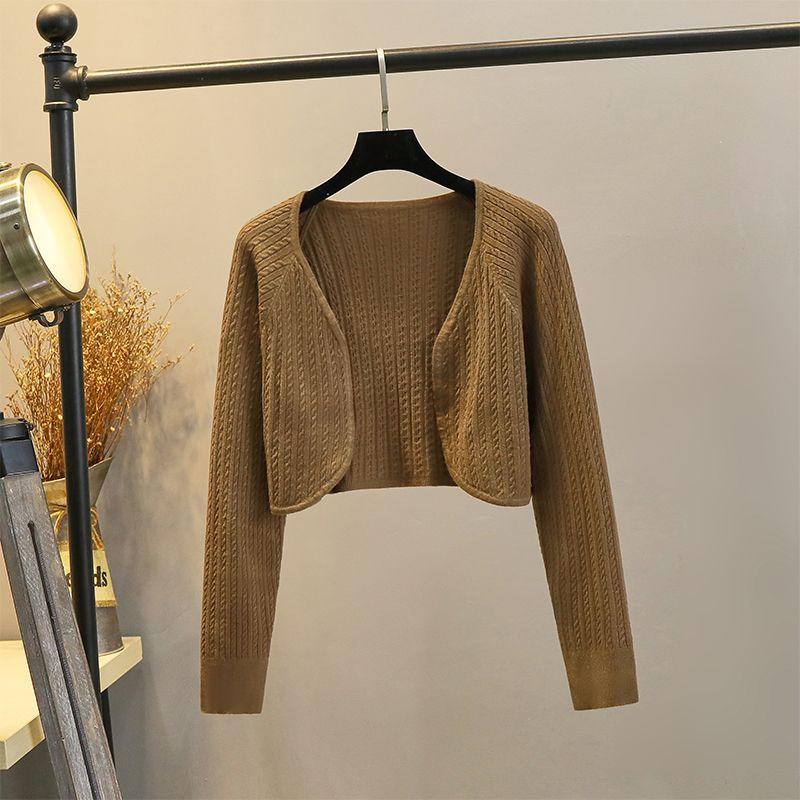 Coat Women's Knitted Cardigan Spring and Autumn Slim Fit Small Waistcoat