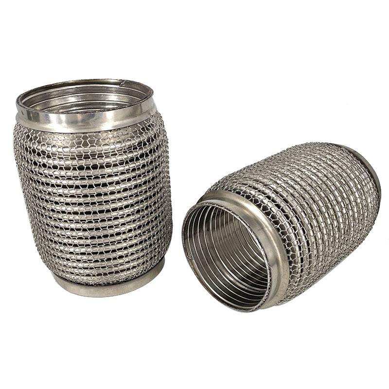 Stainless Steel SUS304 Exhaust Flex Pipes Tube Flex Coupler With Interlock Super Flexible  63*150mm 76*150mm 63x100mm 76x100mm