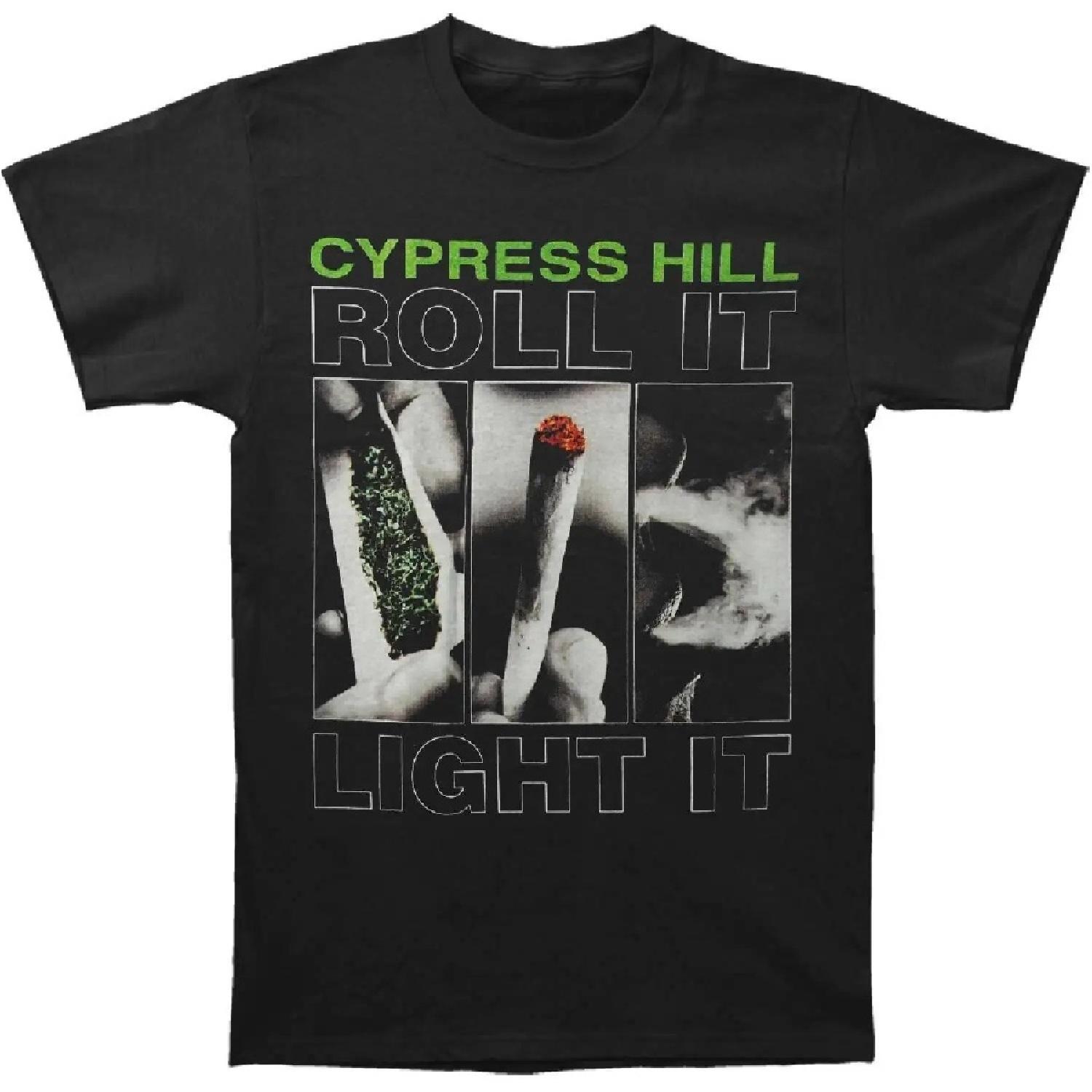 

Men S Cypress Hill Roll It Light T Shirt Small Black XXXXXL чёрный