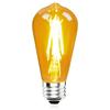LED Light Bulb, E26 Base, Equivalent To 40W Incandescent Bulb, Warm White, Edison Style, 4W, 400lm, 3000K, Filament Bulb, Brown, Retro, Wide Beam