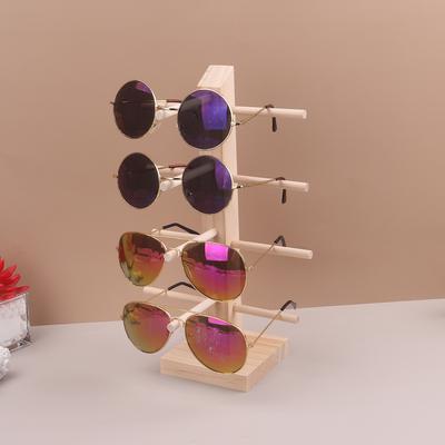 Mehrschichtiges Holz Sonnenbrillen Display Regal Ablage Brillenständer Schmuckhalter für Mehrere Paare Brillen Vitrine WF