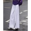 Women's Pure Cotton Pleated A-Line Wide-Leg Pants