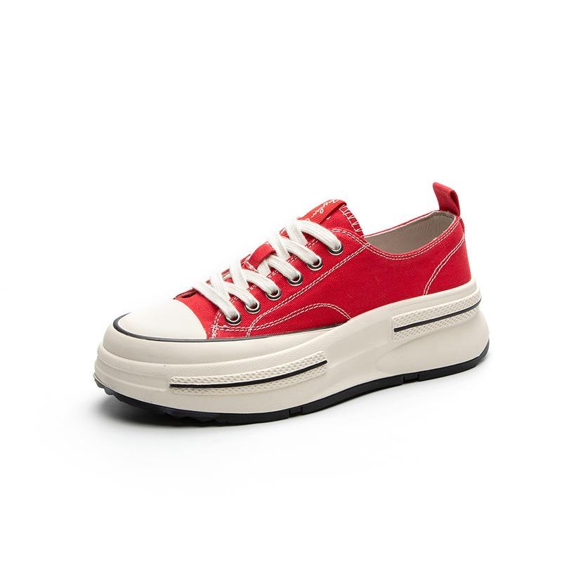 Platform canvas shoes women's spring new fashion versatile casual white shoes women's sports board shoes