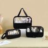 With Handle Portable Toiletry Pouch Transparent Women Wash Pack  Beach Activities