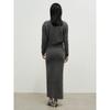 Anggae Llama Blend Long Skirt Gray
