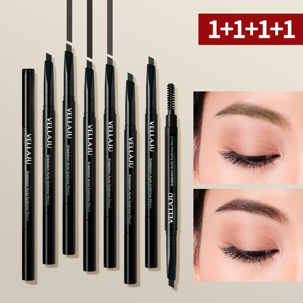[1+1+1+1] Triangle Auto Eyebrow Pencil (4 pcs total) 4 black