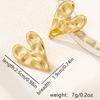 1 Pair Women's Fashion Earrings Vintage Simple Classic Irregular Heart Leopard Print Style Suitable for Gifting Daily Versatile No Card