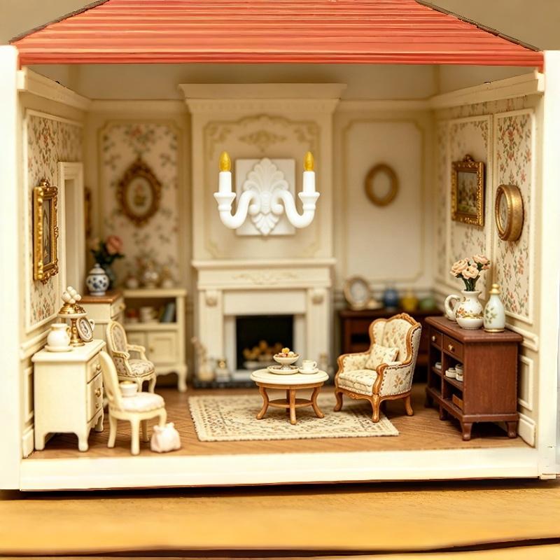 1 Stück Puppenhaus Dekor 1:12er Maßstab Miniatur Wandleuchte Kandelaber Stil Puppenhaus Wandleuchte DIY Zubehör
