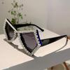 Diamond Shiny Shades Polygon Gradient irregular Women's Sunglasses Candy Color Butterfly frame Decoration Ladies Sun Glasses