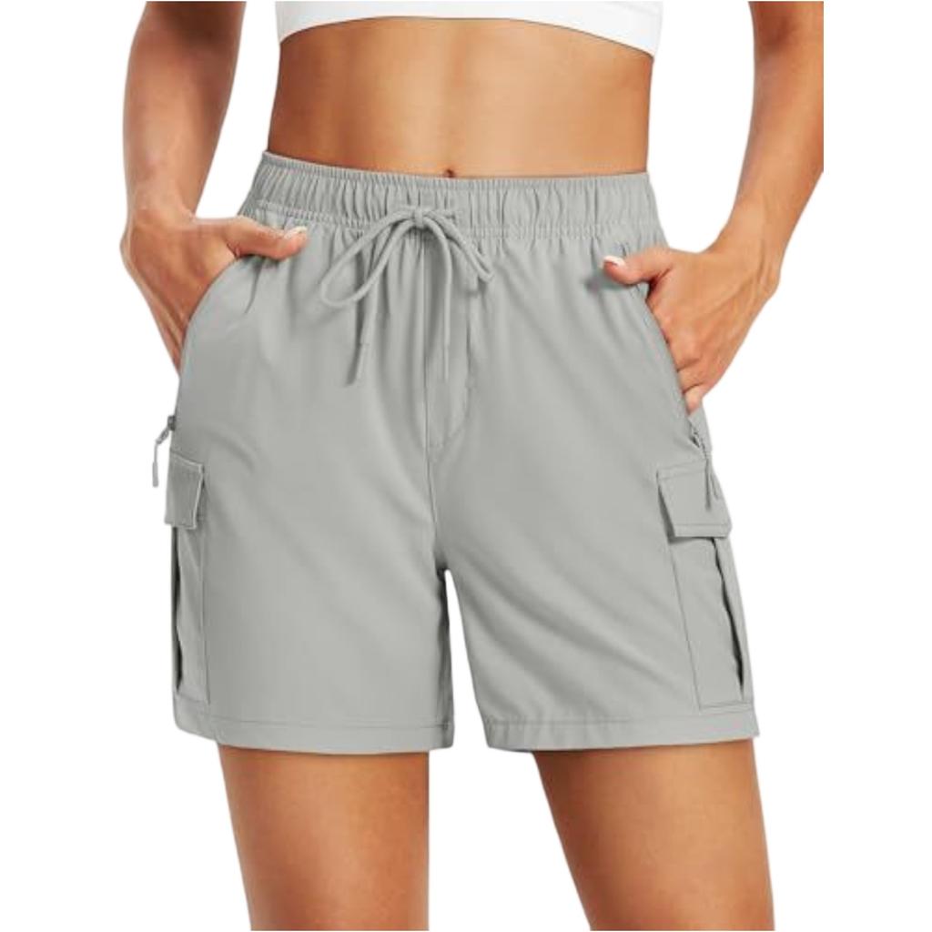 Ladies' Fashionable Casual With Zipper Pocket Workwear Shorts