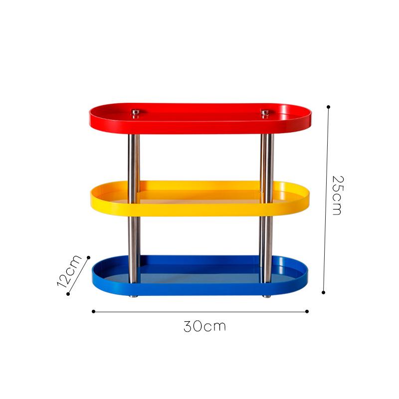 Nordic-Style Elliptical Small Item Storage Rack Multi-Layer Storage Rack For Office Desktop Three-Layer
