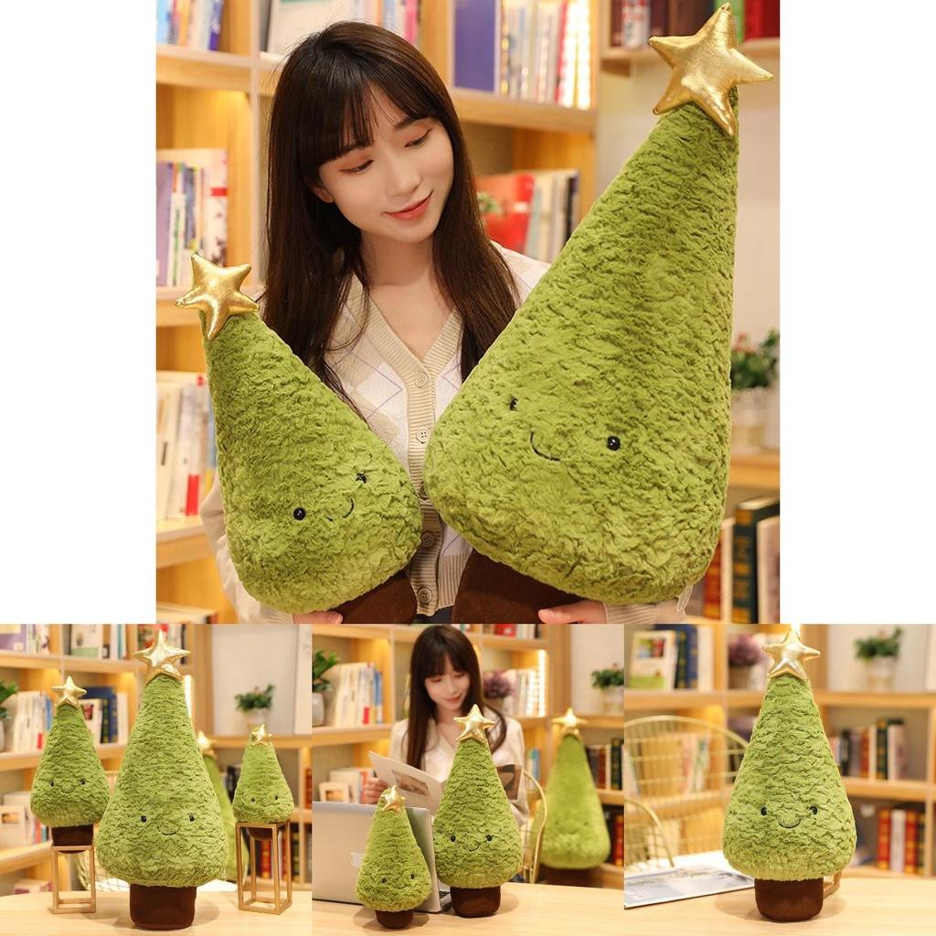 Adorable Christmas Tree Plush Toy Soft Pillow Stuffed Sleeping Doll Decor