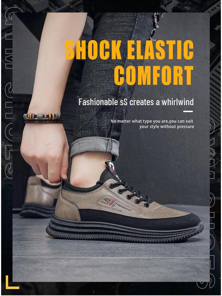 2024 Autumn Men's Trendy Casual & Sports Shoes: Youthful Korean Style