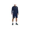 Under Armour Solid Logo Drawstring Straight Leg Sports Shorts Men Shorts Dark-Blue 1370454-408