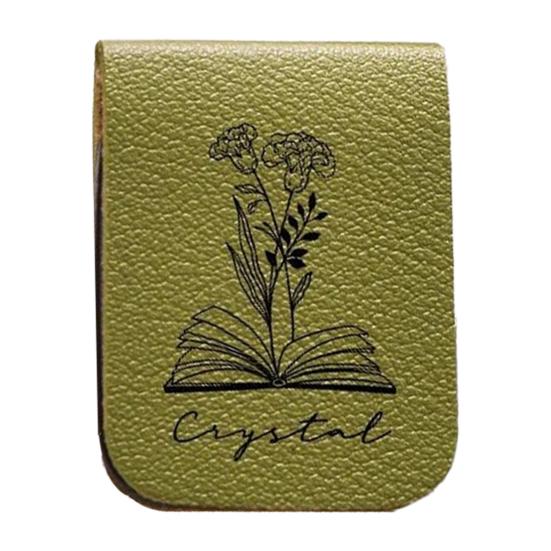 Suni Deri Çiçek Ayraç El Yapımı Mini Taşınabilir Su Geçirmez Kitap Sayfa İşaretleyici Manyetik Klips Kitapseverler Çocuklar Öğrenciler Hediye