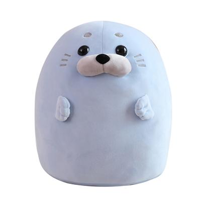 New Adorbale Furry Plush Seal Plush Toy Stuffed Down Cotton Fat Round Animal Sea Lion Doll Sleep Pillow Cushion Kawaii Gifts