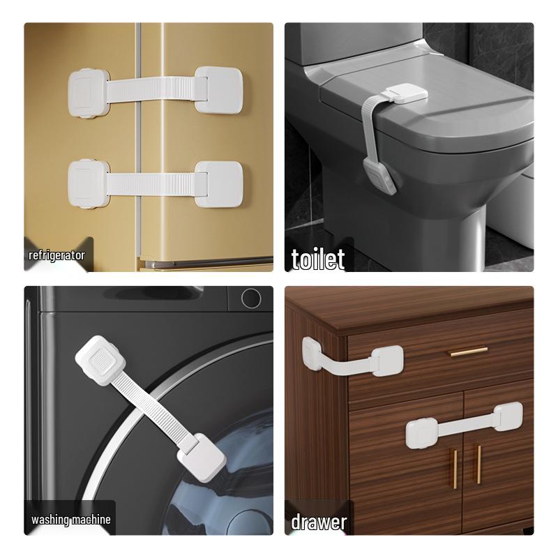 Child Safety Drawer & Cabinet Lock - Anti-Push Pull Door & Refrigerator Protection