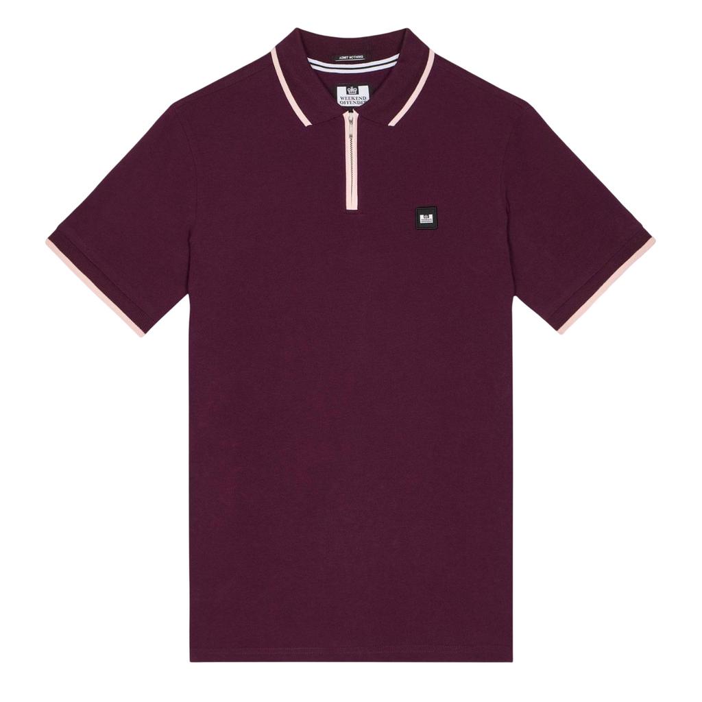Weekend Offender Mens Shore Zipped Polo Shirt