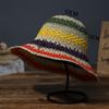 New Handwoven Hollow Bucket Hat Summer Sunshade Sun Protection Versatile Basin Hat Color Crochet Hat