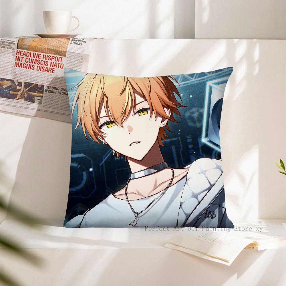 Anime Akito Shinonome Pillow Case Fashion Square Pillowcase Bedroom Sofa Room Ins Decoration Leisure