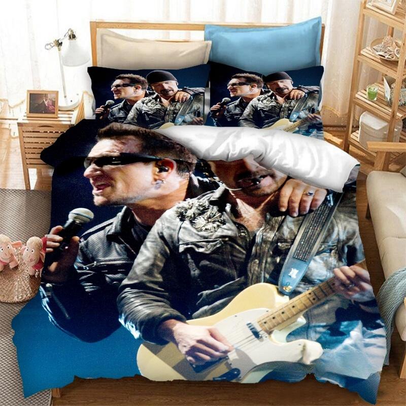 Neuer 3D-Druck Rockmusik Band U Two Bettwäscheset Jungen Mädchen Twin Queen Size Bettbezug Kissenbezug Bett Kinder Erwachsene Heimtextilien