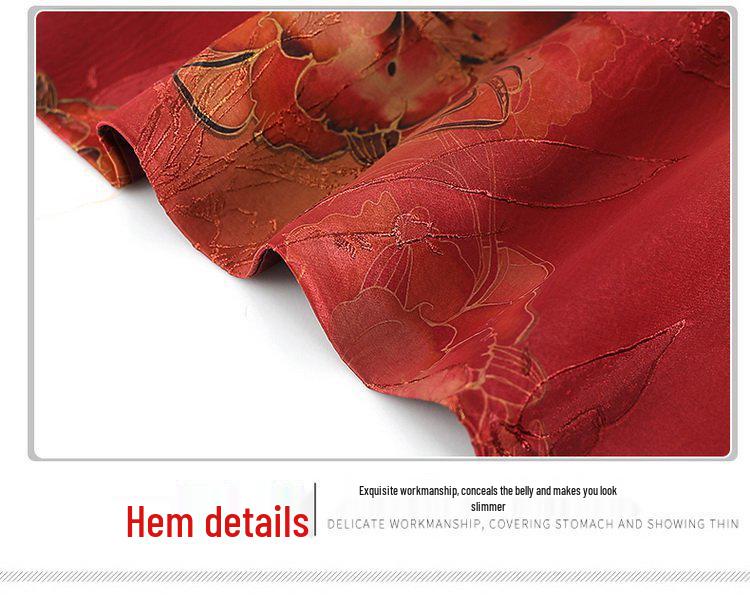 Plus Size Floral Two-Tone Stand Collar Vest for Middle-Aged and Elderly Women - Spring & Autumn Style