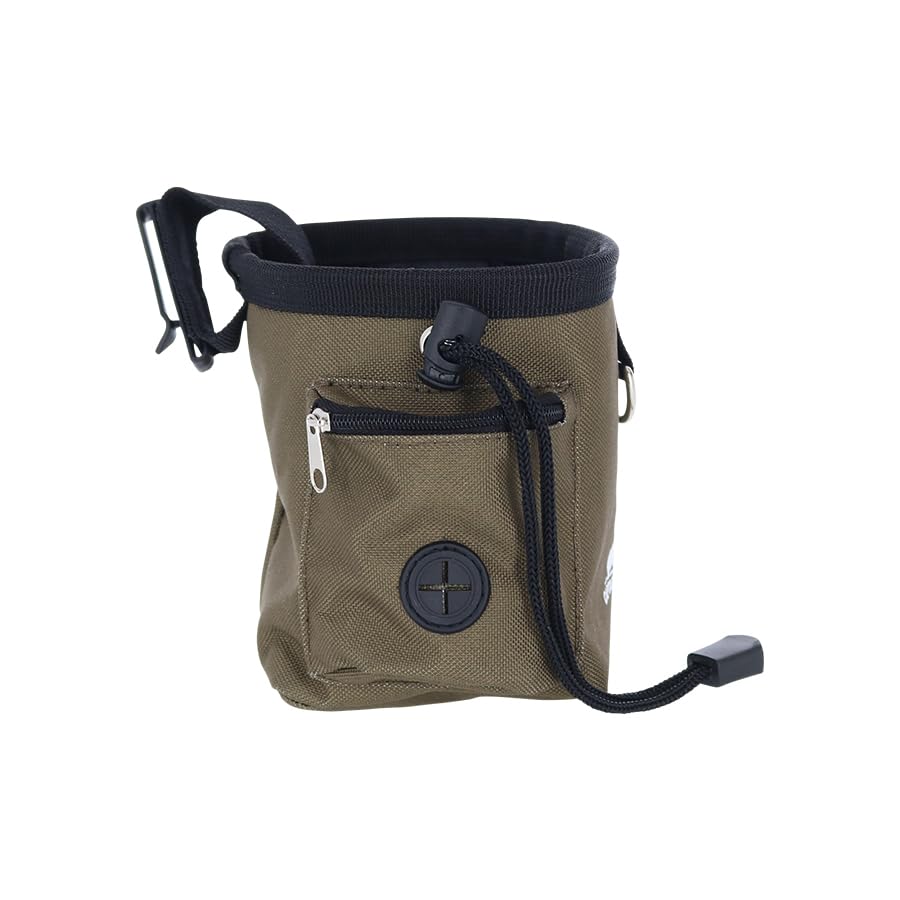 CAPTAIN STAG Walking Waist Pouch Perfect for Small Outdoor and Travel Dogs, Breeds, Walks, Parks, Camping, Activities, Glamping, (Khaki)