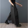 DIMANAF 2026 Plus Size Women New Long Pants Black Floral Loose Trousers Big Size Casual Spring Summer Bottoms Skirts