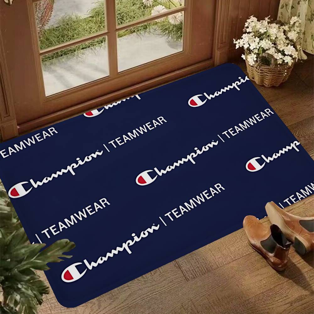 C-Champion brand logo Floor Mat Rectangle Anti-slip Home Soft Badmat Front Door Indoor Outdoor Mat el Decor Mat