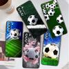 Anime Fußball Design Handyhülle Für Samsung Galaxy S26 S25 S24 S23 S22 S21 S20 Ultra Plus FE 5G Schwarz Weiches TPU