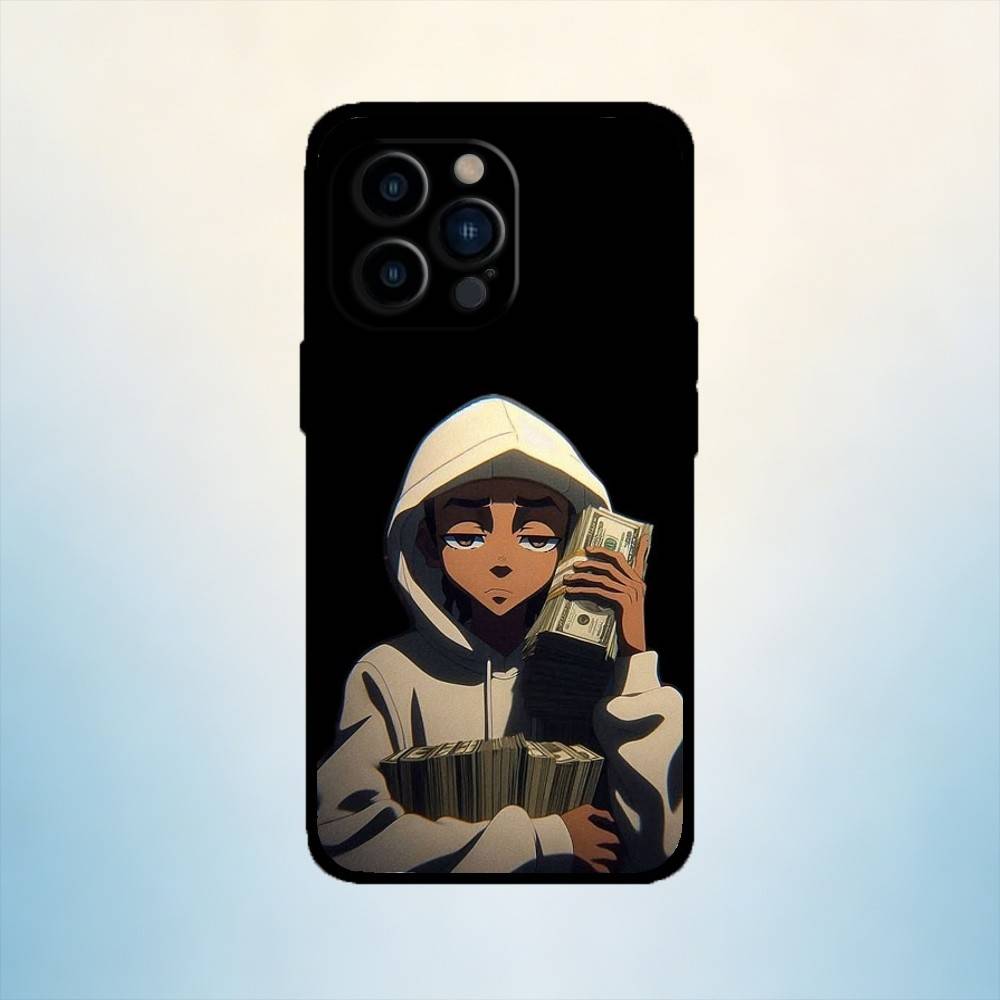 

AAA The Boondocks Phone Case For iPhone 17,16,15,14,13,12,11 Plus,Pro Max,XS,Soft Silicone Black Cover iPhone16promax