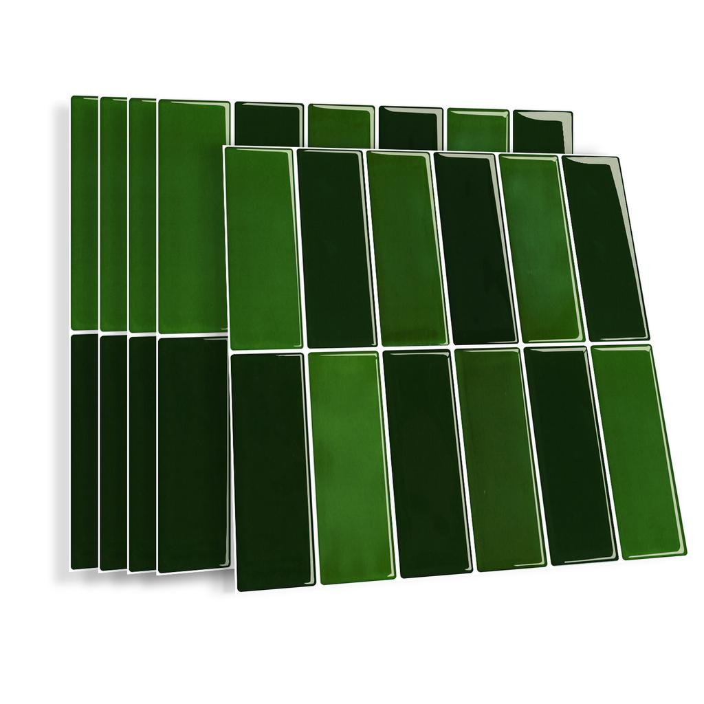 10 Piezas Pegatinas de Pared Mosaico Planas Sencillas Ladrillo de Imitación Decoración de Dormitorio Impermeables Autoadhesivas Papel Tapiz de Azulejo Decoración de Armario de Cocina