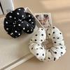 Fabric Sponge Polka Dot Ball Head Large Intestine Hair Band High Sense Temperament Hair Rope Fashion New Versatile Hair Accessories