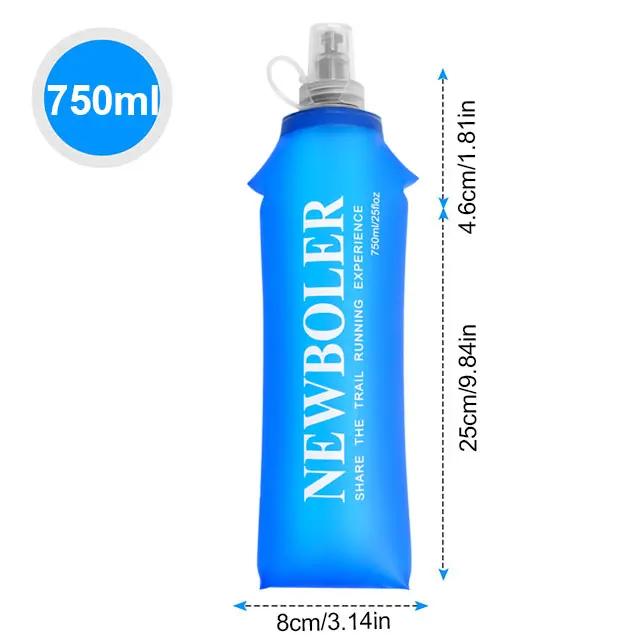 Outdoor Silicone Water Bottle150/250/500/750ml Foldable Portable Water Bottle Suitable for Running Hiking Cycling Mountaineering