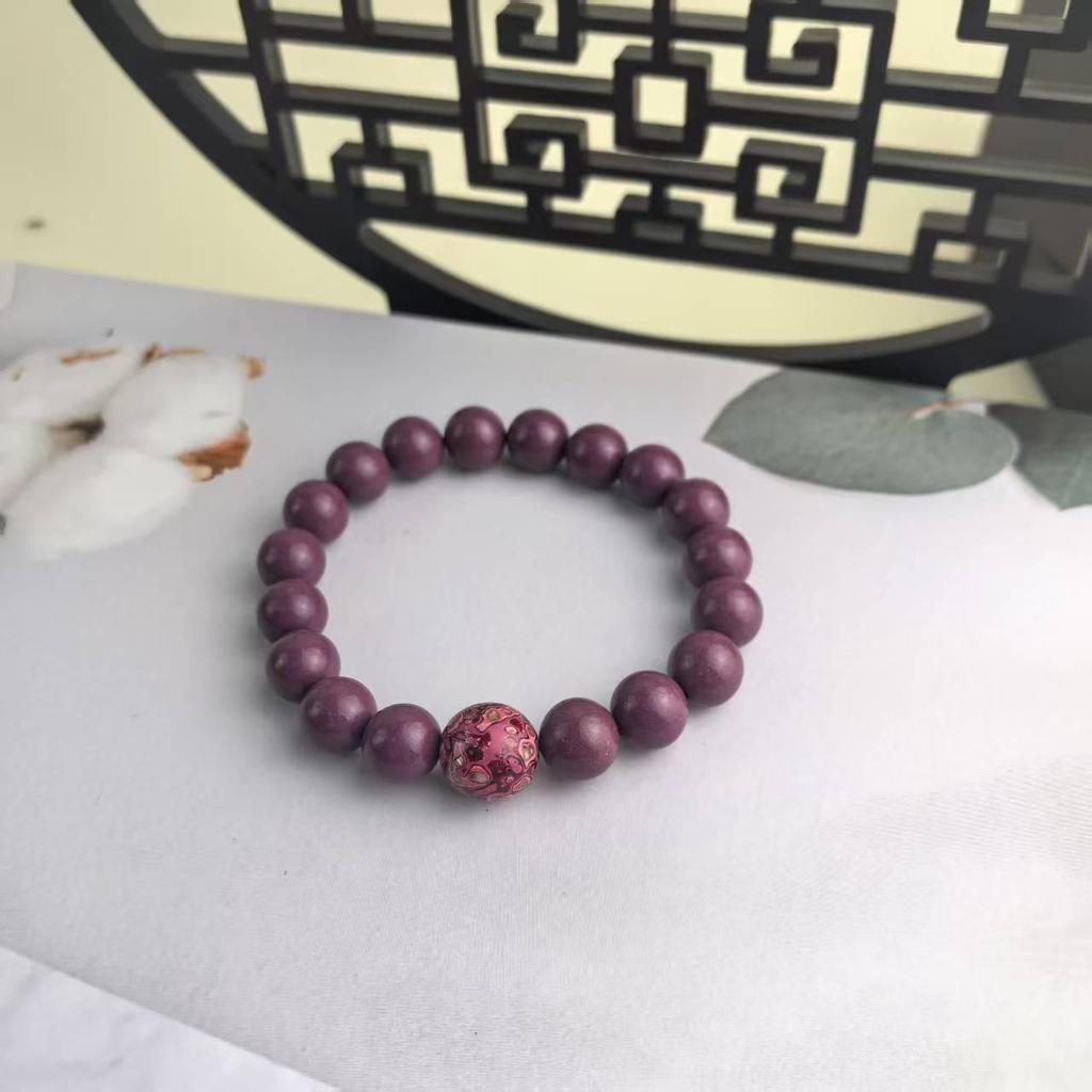 Mixed Incense Beads Bracelet with Lacquer Beads - Unisex Chinese National Style, Collectible Buddhist Beads, Hand-Playing Bracelet