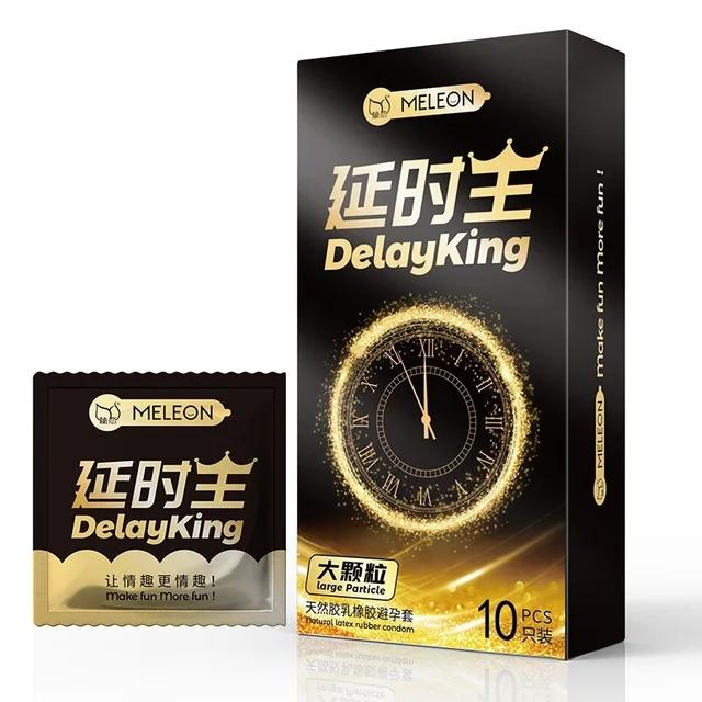 MELEON 10pcs Particle Condoms for Men Penis Sleeve Delay Ejaculation Latex Long Lasting Condones  for men