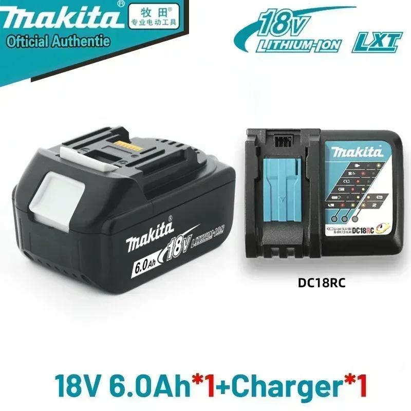 100% original Makita 18V battery 6.0Ah 9.0AH rechargeable battery Makita 3.0Ah 5.0Ah charger BL1850B BL1860B power tool battery