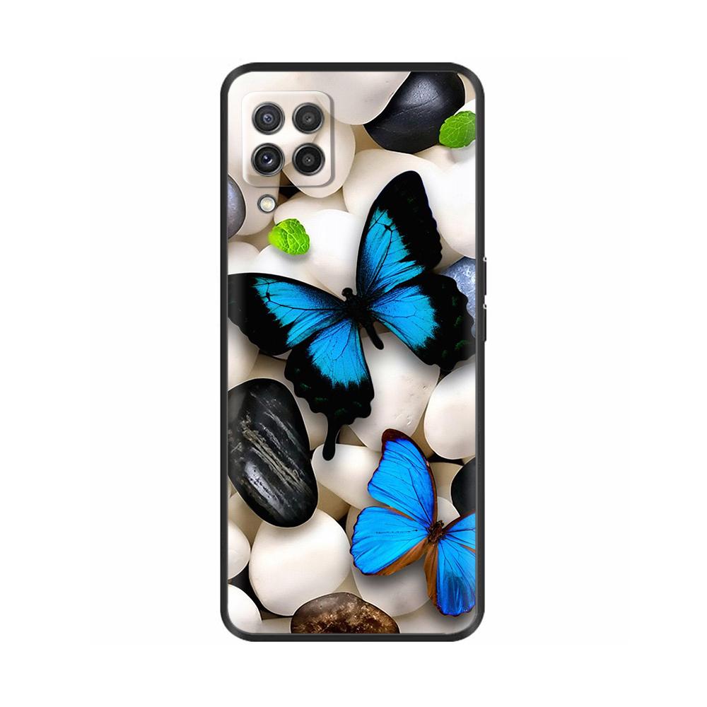 For Samsung Galaxy M22 M32 4G Case Phone Back Cover For Samsung M32 4G M22 F22 Case Soft Black Silicone Bumper Shell 6.4 Inch